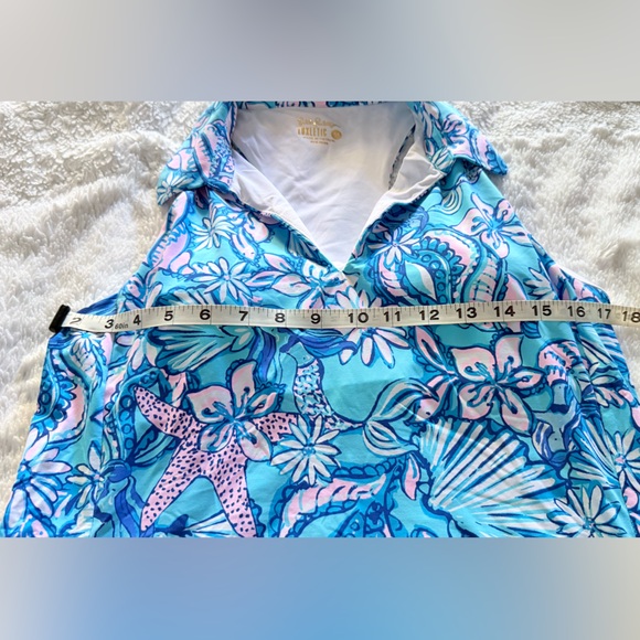 Lilly Pulitzer Blue & Pink Tropical Starfish Tank Top – Size M - Picture 5 of 8
